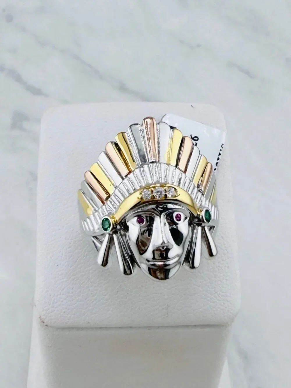 925 Sterling Silver Native American Chief Ring | Indian Chief Ring | Men’s
